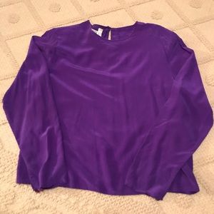 100% Silk Laura and Jane Vintage Purple Top 16